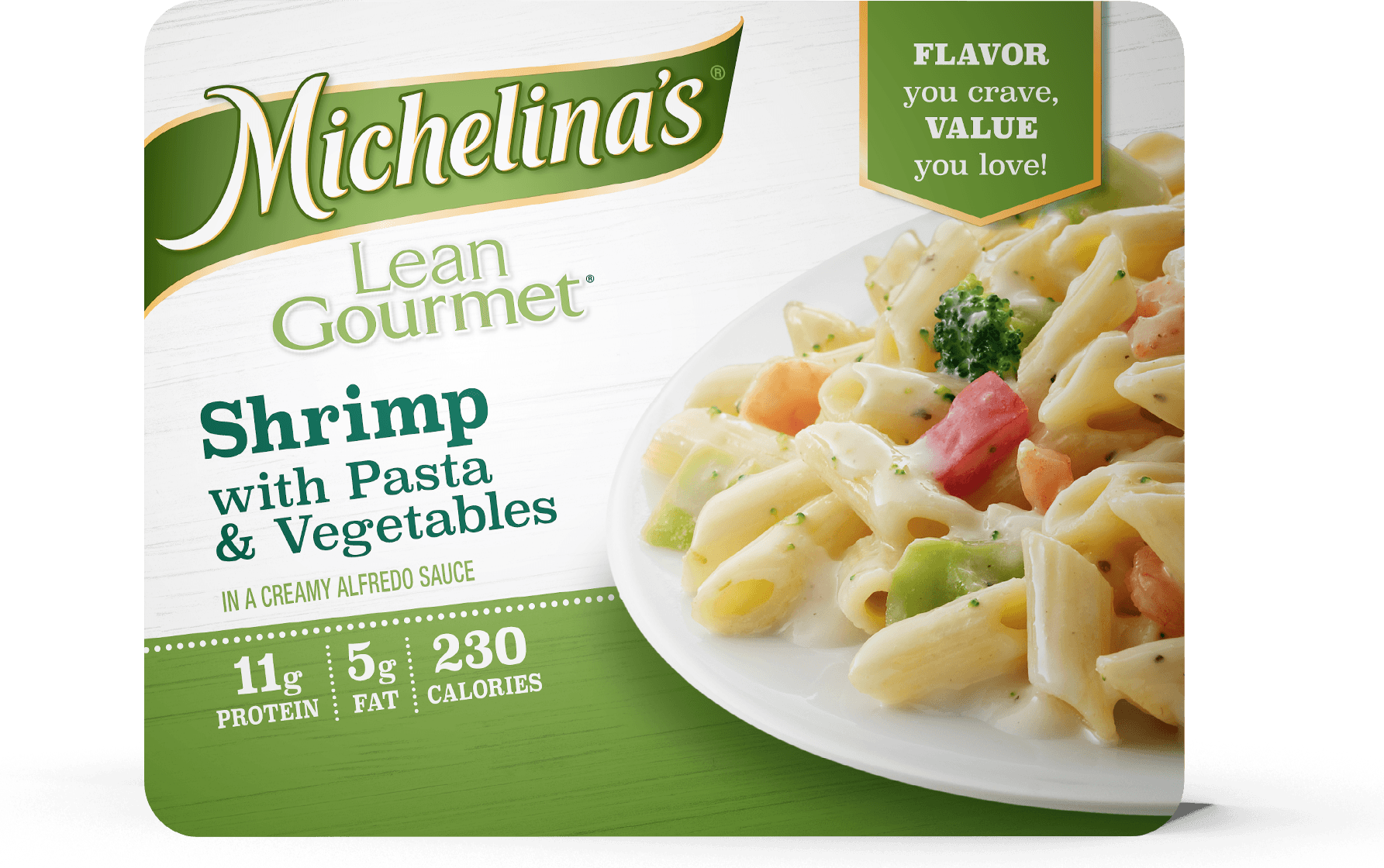 Michelinas Lean Gourmet Chicken Alfredo Florentine (1785x1120), Png Download
