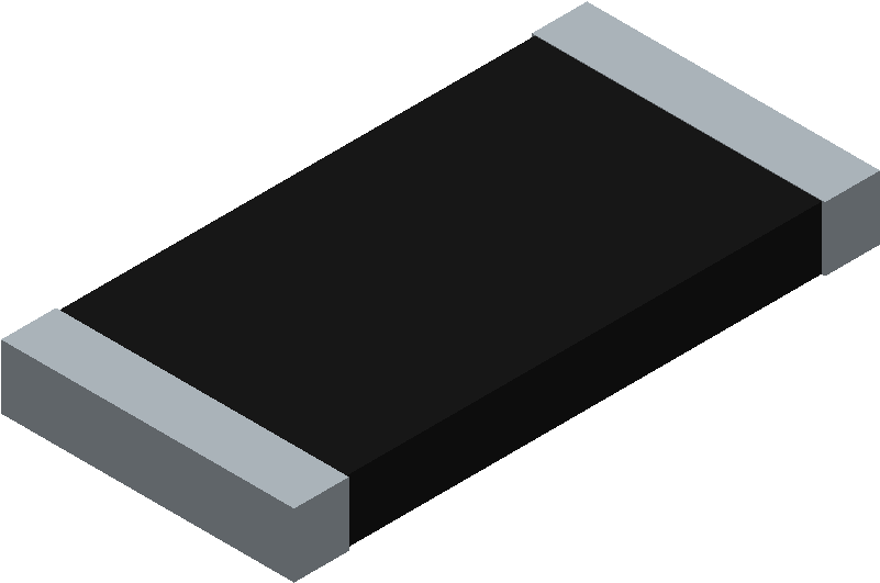Erj1tyj332u - Panasonic - 3d Model - Resistor Chip - Elfa Walnut Shelf (800x800), Png Download