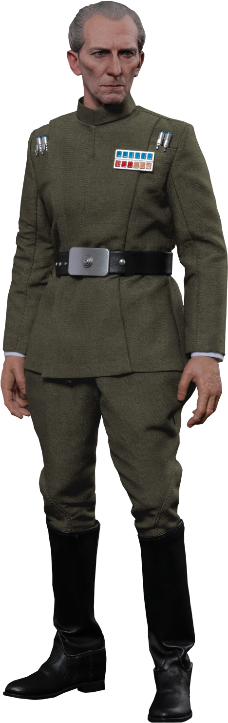 81" Star Wars Sixth Scale Figure Grand Moff Tarkin - Grand Moff Tarkin: Star Wars A New Hope: Hot Toys (480x1492), Png Download