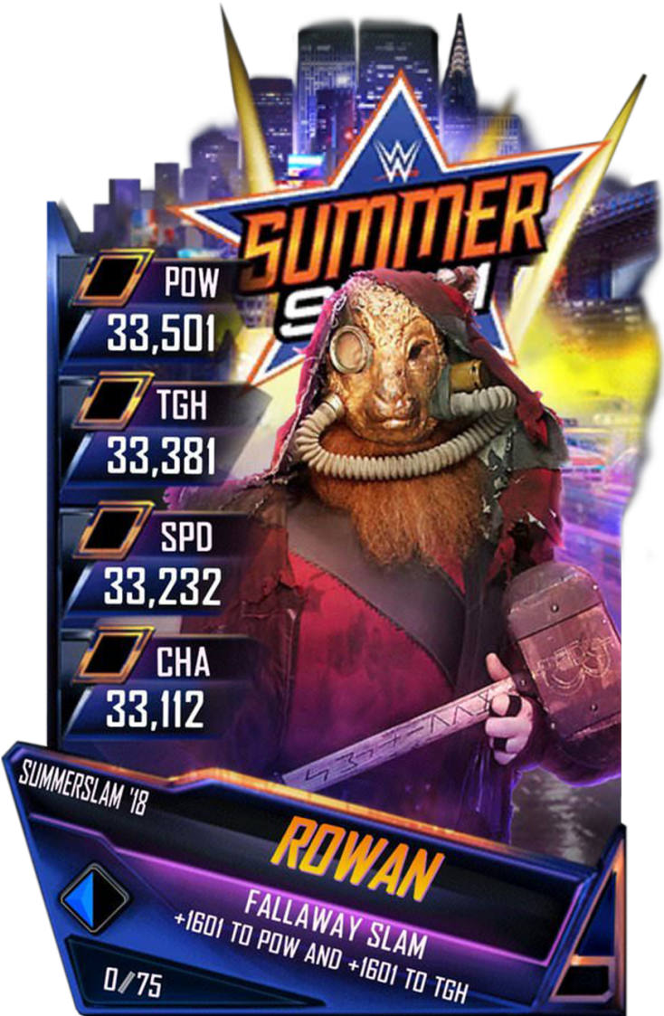 Rowan S4 21 Summerslam18 - Wwe Supercard Summerslam 18 (733x1158), Png Download