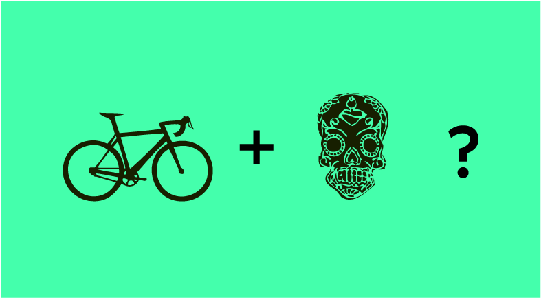 Bike Sugarskull- - Cycling T Shirt Design - Mamil (middle A Mousepad (873x480), Png Download