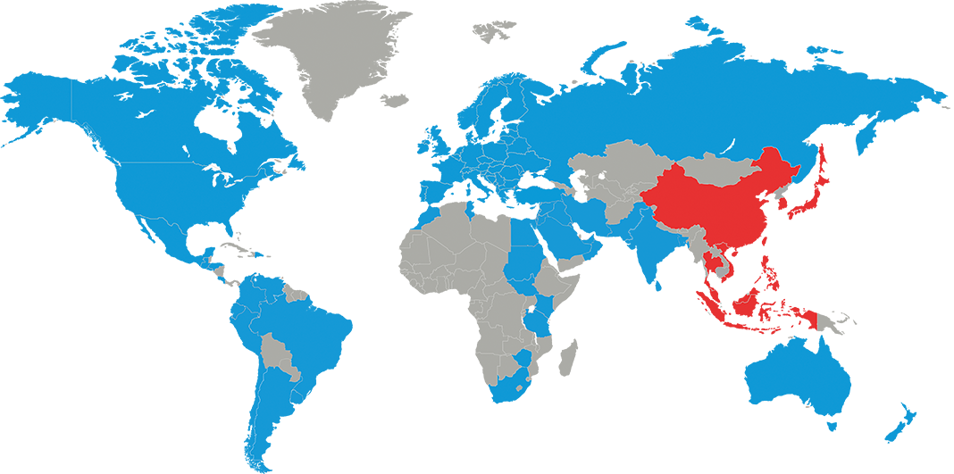 Together, Assab And Uddeholm Enjoy A Presence On Every - Hyderabad Location In World Map (1068x531), Png Download