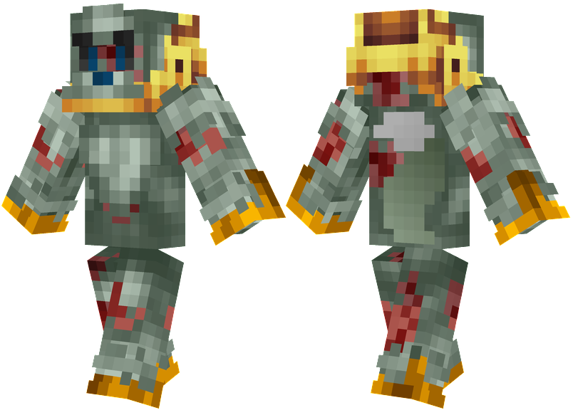Zombie Wolf - Minecraft Ghost Robes Skin (804x576), Png Download