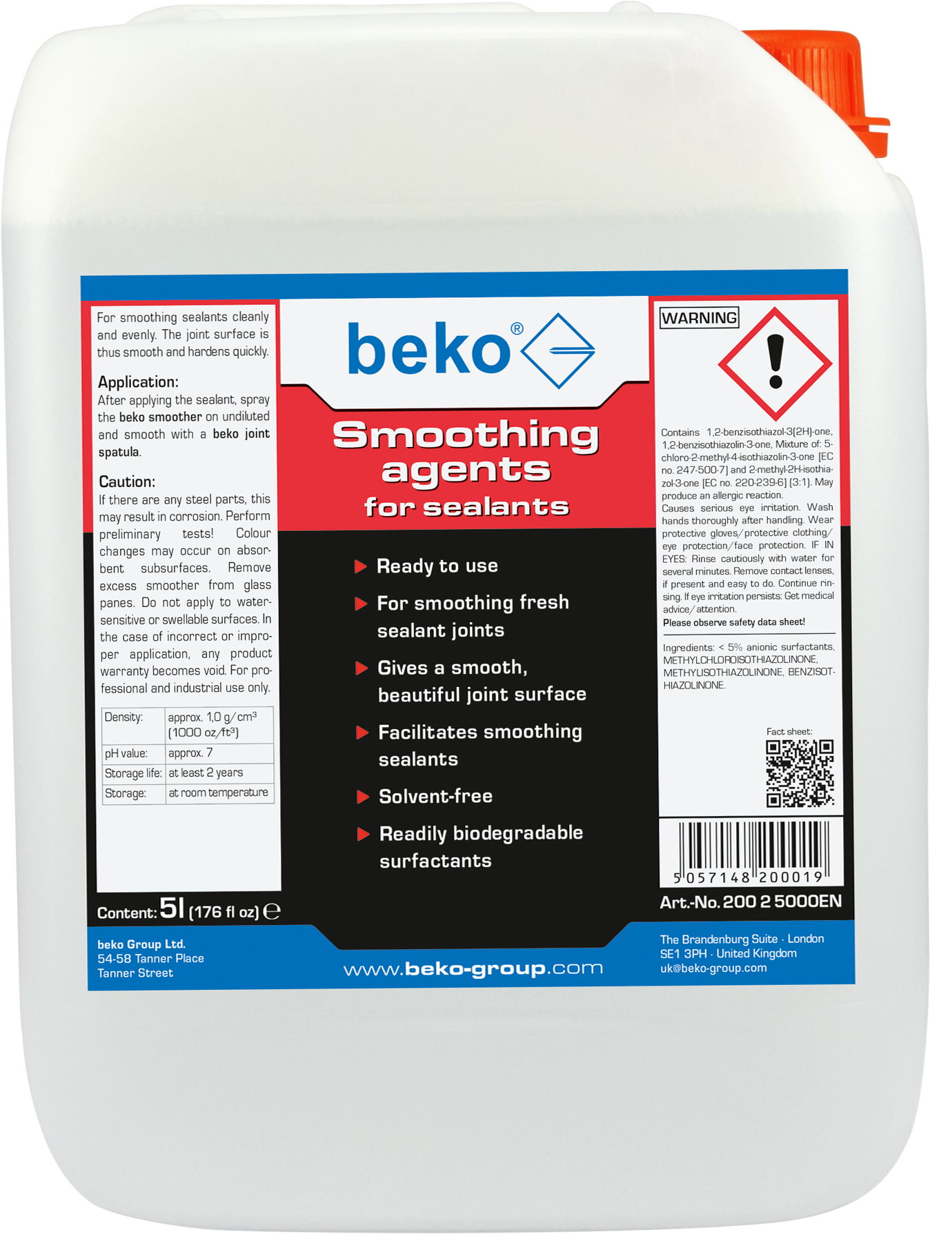 Ready For Use, Solvent-free, For A Smooth Surface And - Beko Tecline Grünbelagentferner -konzentrat- 30 L Kanister (1528x1900), Png Download