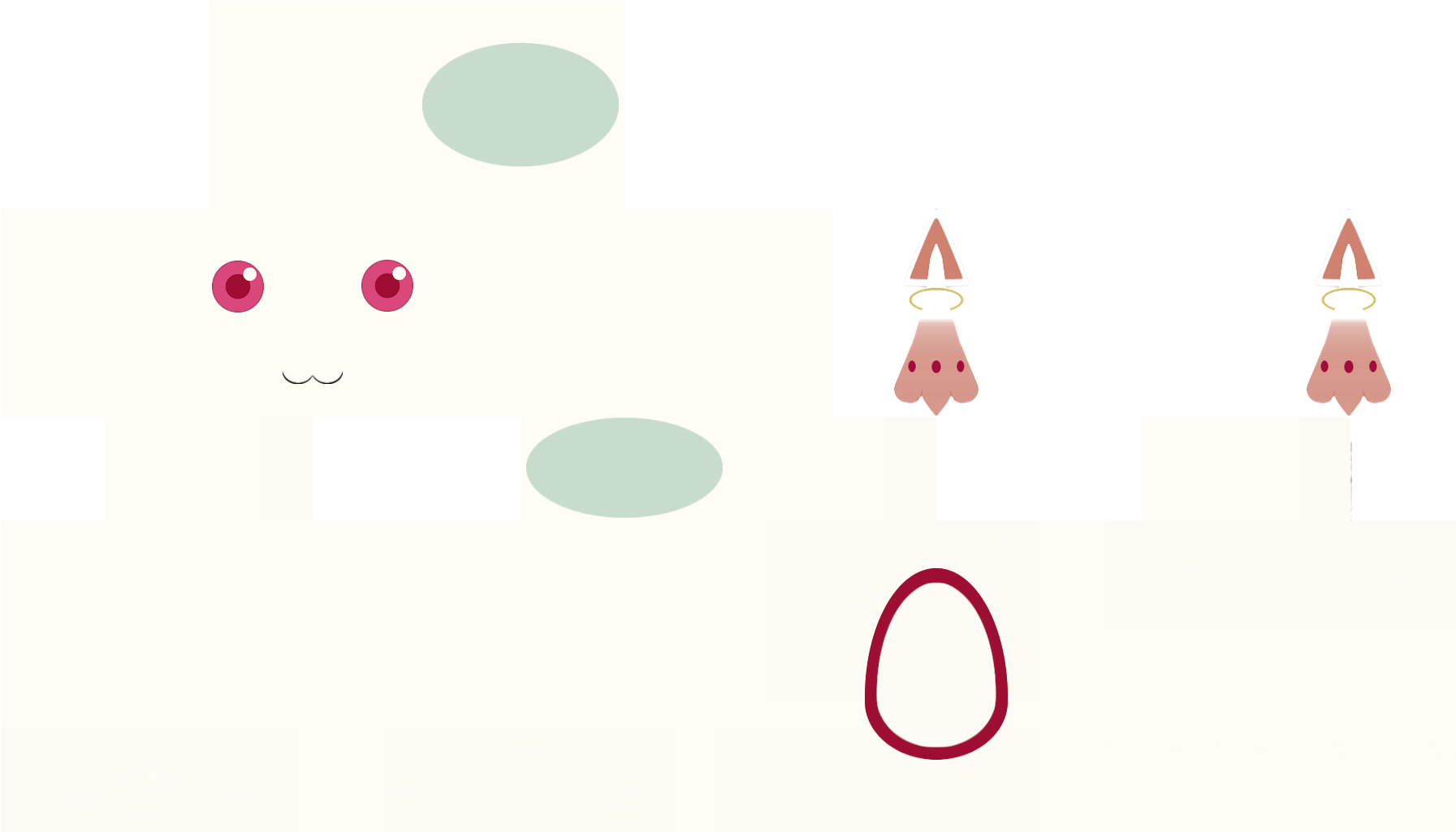 Http - //i - Imgur - Com/a34k8 - Kyubey Minecraft Skin (2048x1024), Png Download