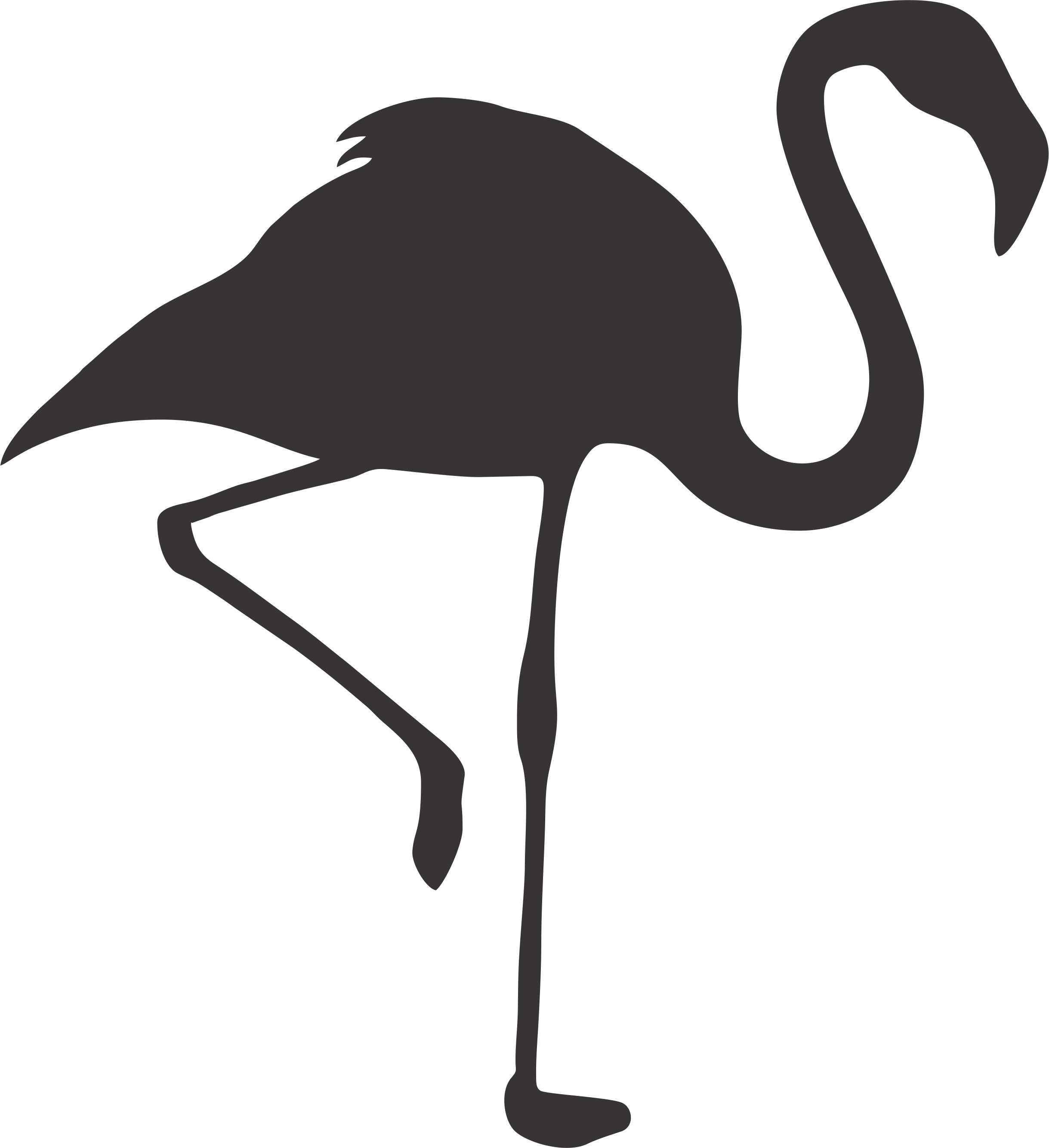 Espelho Flamingo - Car Flamingo Silhouette Symbol Decal Funny Truck Sticker (2438x2668), Png Download