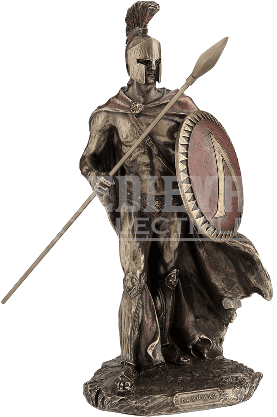 Leonidas With Spear Statue - Leonidas Spartan King With Spear And Shield Statue (850x850), Png Download