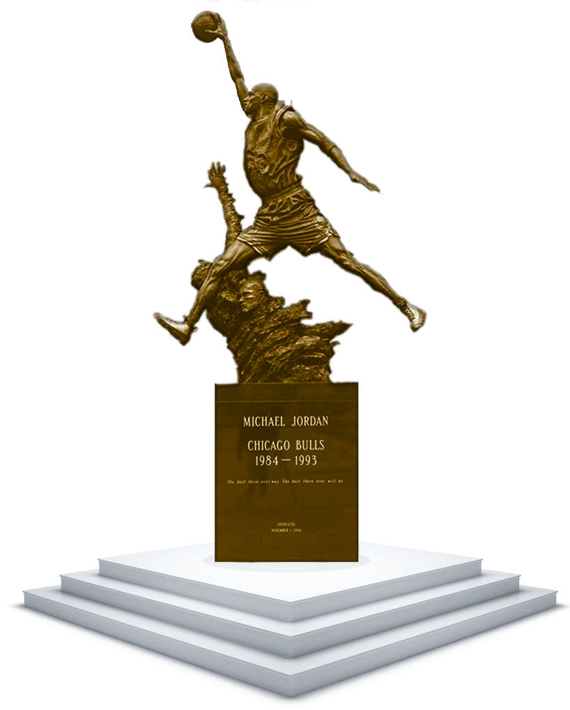 Air Jordan Xvii - Michael Jordan Statue Png (818x1018), Png Download