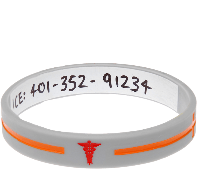 Silver Cross Write-on Medical Id Bracelet - Medical Identification Tag (800x800), Png Download