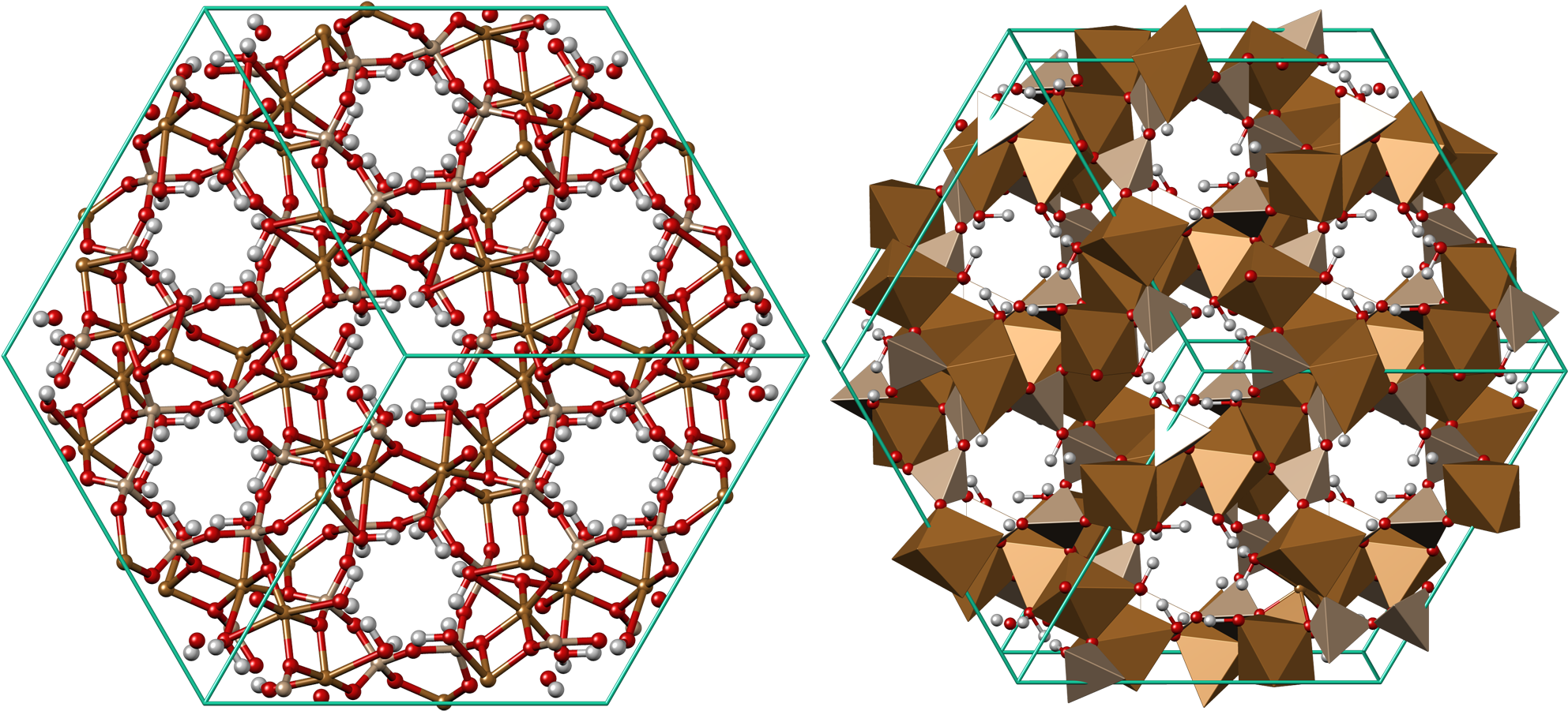 Dioptase Crystal Structure - Crystal Structure (2000x912), Png Download