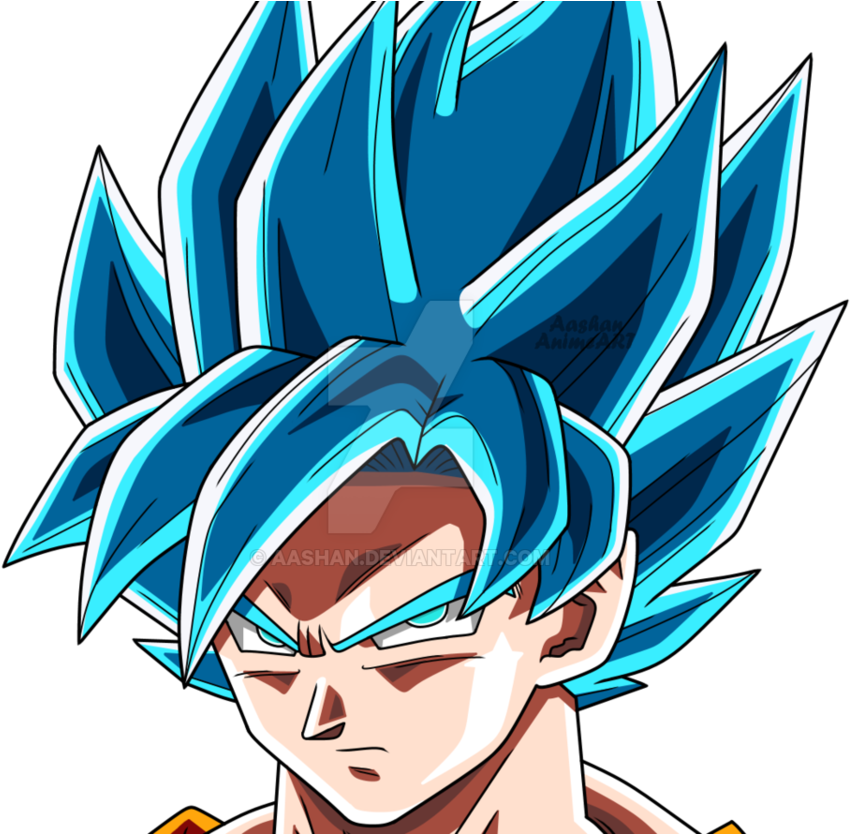 Hyperaids - Super Saiyan Blue Goku Head (959x833), Png Download