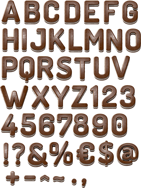 Alphabet Block Png - Chocolate Alphabet Png (525x672), Png Download