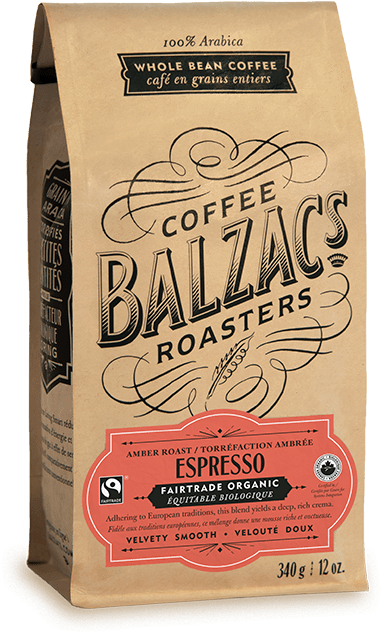 Espresso Blend Amber Roast Fairtrade Organic Coffee - Balzac's Blend Whole Bean Coffee (600x800), Png Download