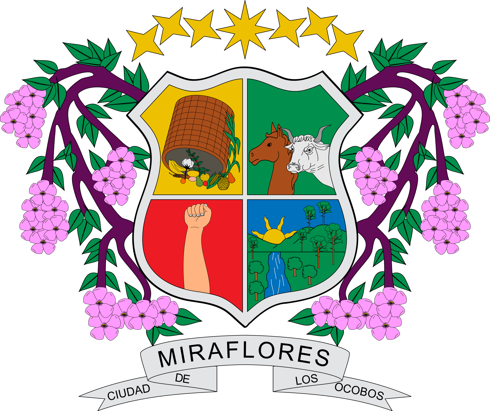 Open - Escudo De Miraflores Boyaca (2000x1680), Png Download