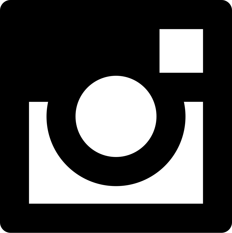 Social Instagram Free Icon - Instagram Logo Black Vector (980x981), Png Download
