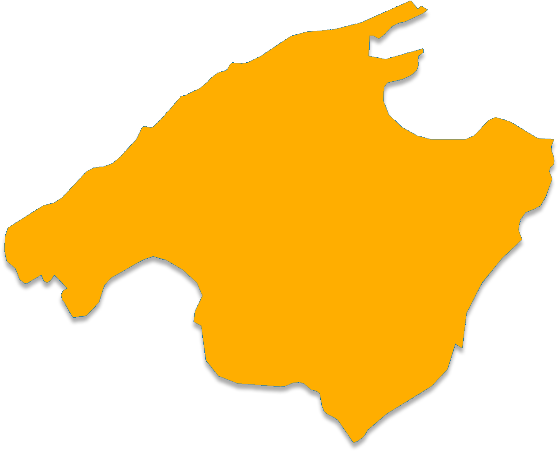 Map Of Majorca Resorts - Fish Graphic Png (1837x1444), Png Download