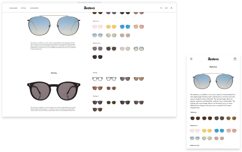 Display@2x - Illesteva Sterling Sunglasses | Matte Black With Grey (1000x648), Png Download