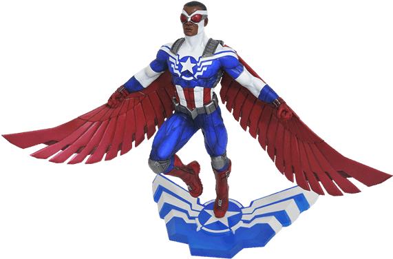 Sam Wilson As Captain America Marvel Gallery 10” Statue - Marvel Gallery - Captain America (sam Wilson) (600x600), Png Download