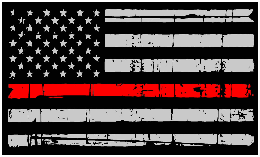 Thin Blue Line And Thin Red Line (1200x857), Png Download