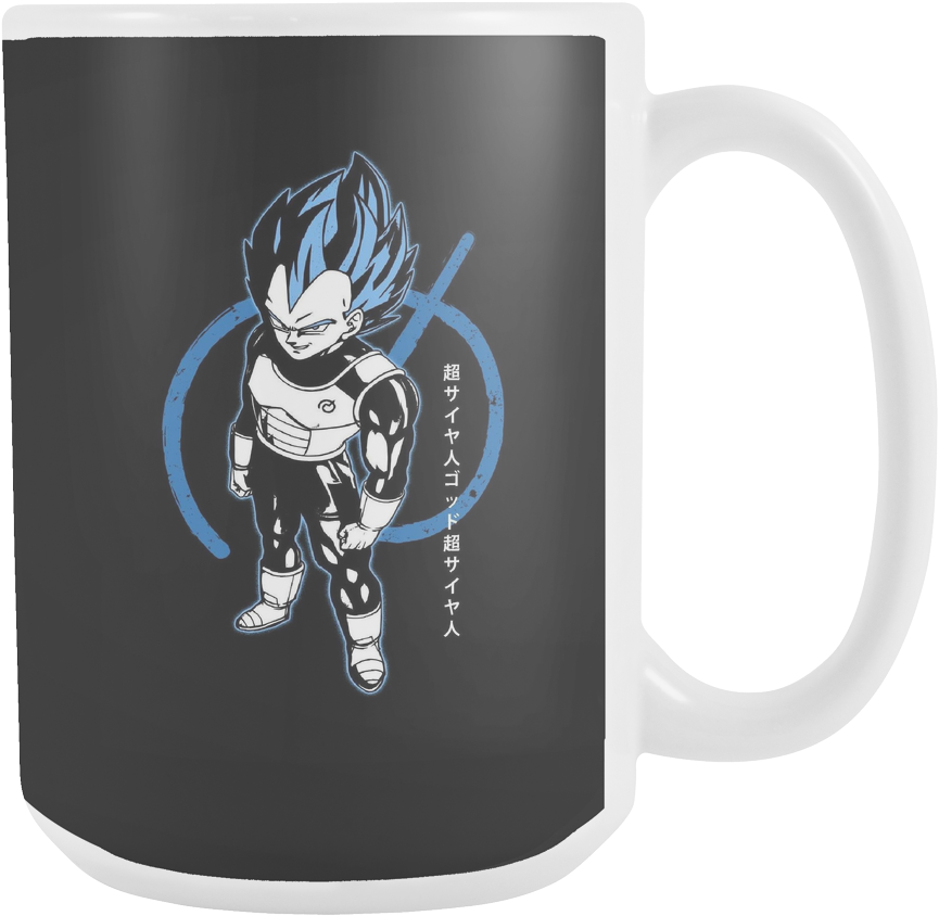 Super Saiyan Blue Vegeta God 15oz Coffee Mug - 15 Oz. In N Out Burger Ceramic Coffee Mug (1024x1024), Png Download