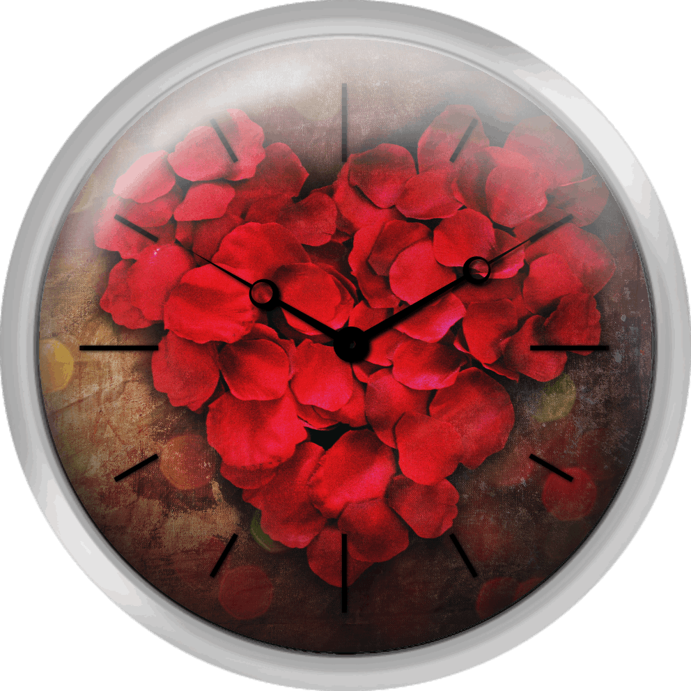 Rose Petals Forming Heart Shape Symbol - Poster: Davila-lampe's Rose Petals Forming Heart Shape (992x992), Png Download
