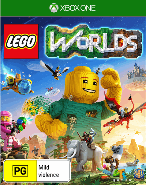 1 Of - Ps4 Lego Worlds Game (600x600), Png Download