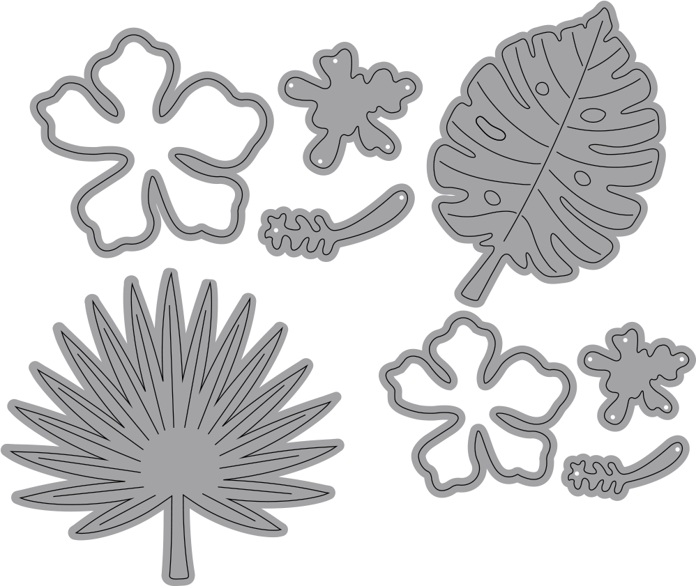 Tropical Florals - Locket (1000x1000), Png Download