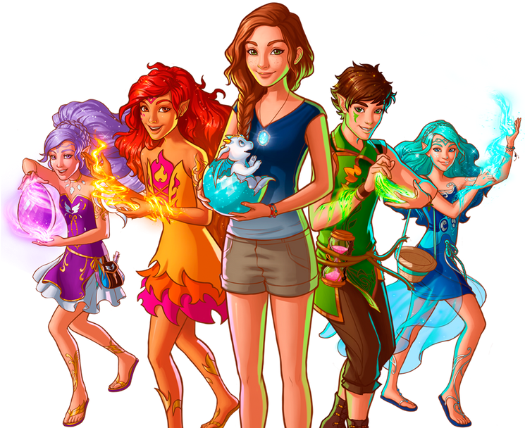 Lego Elves Characters - Lego Elves: Chapter Book #2 - Trade Paperback (744x678), Png Download