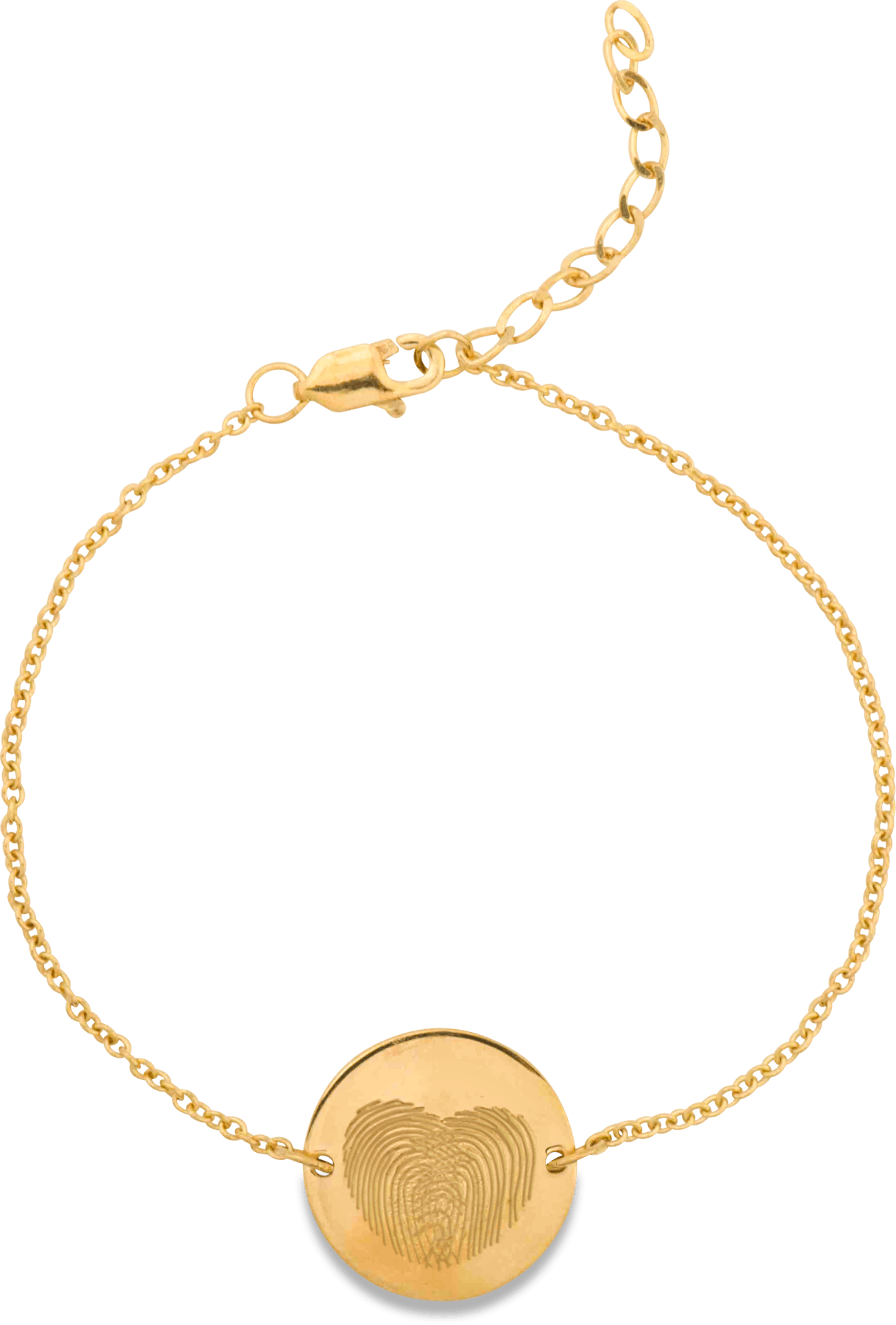 Fingerprint Coin Bracelet 14crt Gold - Coin Armband (1218x1800), Png Download