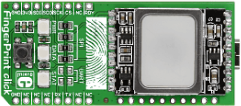 Fingerprint Click-600x600 - Mikroelektronika Fingerprint Click, Mikroe-1722 (600x600), Png Download