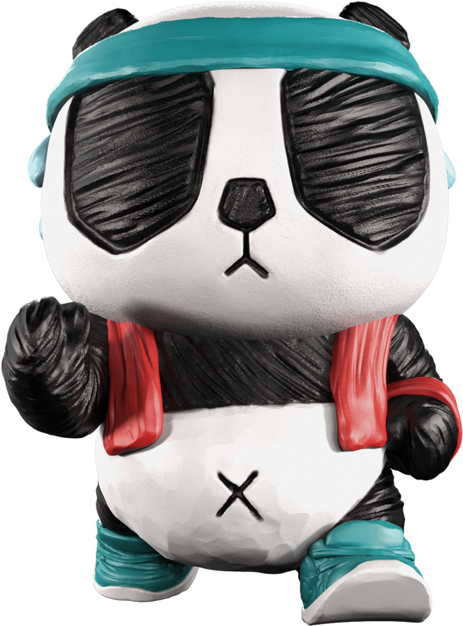 Kzdcprzzrvp4dvcaemdq Mighty Jaxx Cacooca Panda Ink - Panda Ink (1000x1000), Png Download