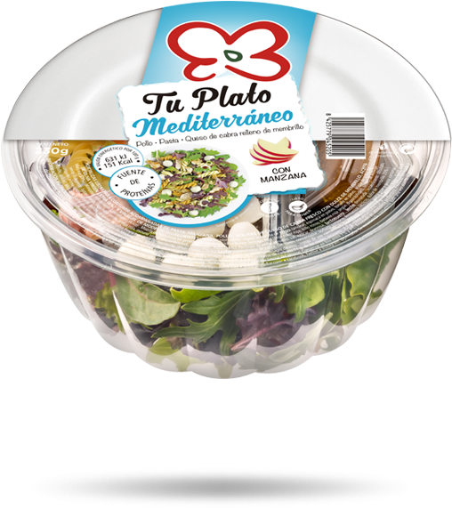 Tu Plato Mediterráneo Con Sombra - Barqueta Ensalada Capresse Babyfresh (600x730), Png Download