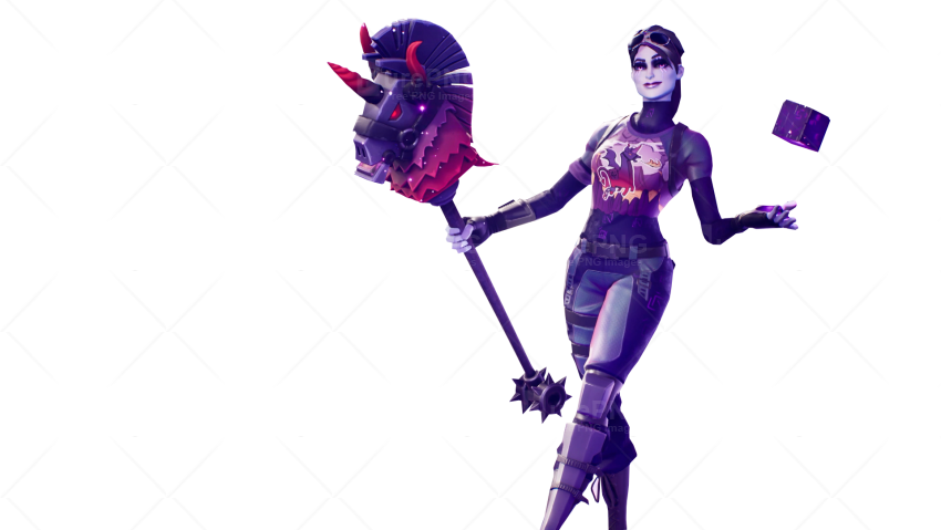 Fortnite Dark Bomber Skin With Cube In Her Hands - Fortnite Dark Bomber Loading Screen (850x479), Png Download