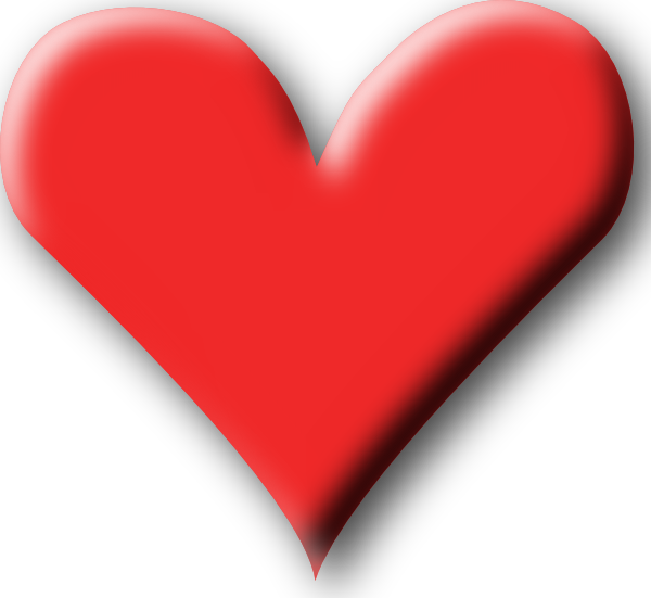 Red Heart Valentine - Heart Clipart (600x551), Png Download
