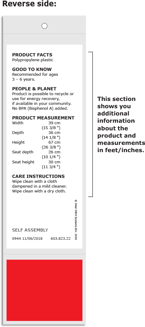 How To Read The Price Tag - Price Tag Ikea (507x1079), Png Download