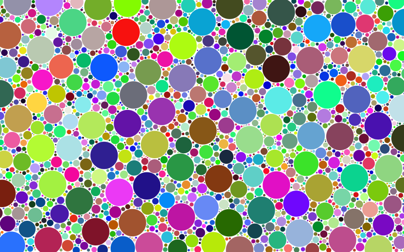Prismatic Packed Circles - Clip Art (800x500), Png Download