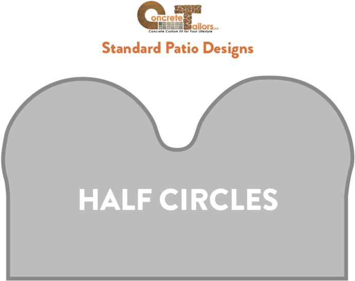 Ct Patio Designshalf Circles (1000x640), Png Download