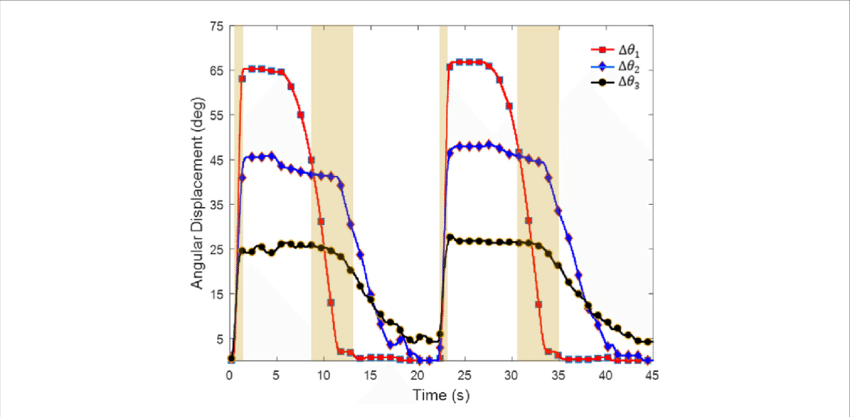 Angular Displacement Of The Index Finger In Design - Angular Displacement (850x417), Png Download