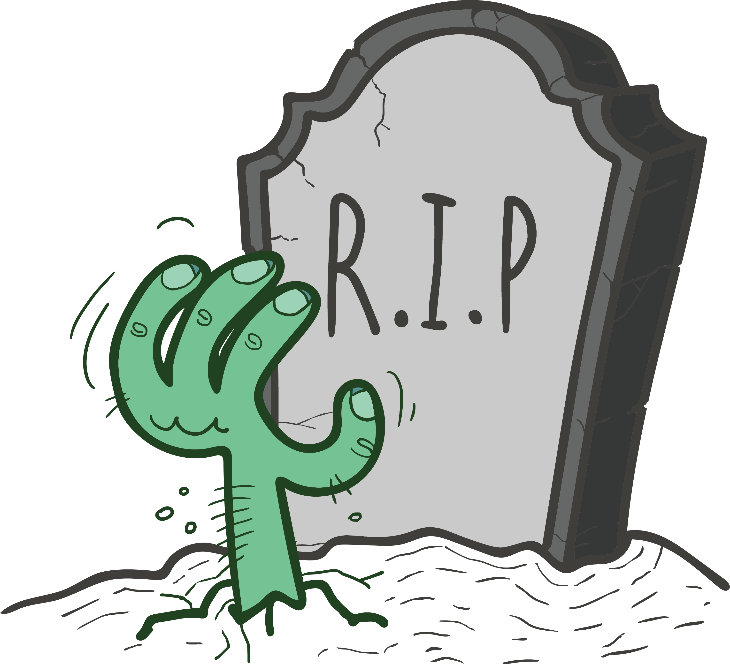 Tombstone Clipart Halloween - หลุม ศพ วัน ฮาโลวีน (3015x2745), Png Download