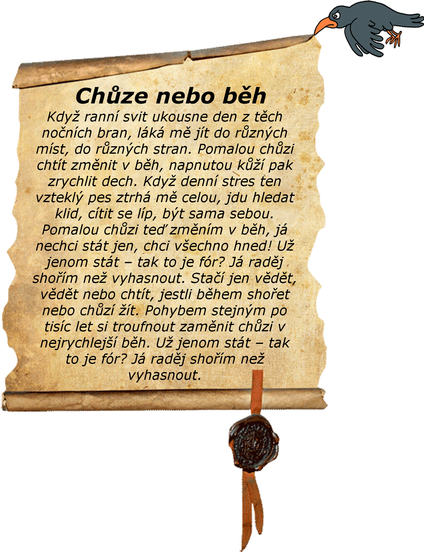 Chůze Nebo Běh - Old Pergamen (1432x1851), Png Download