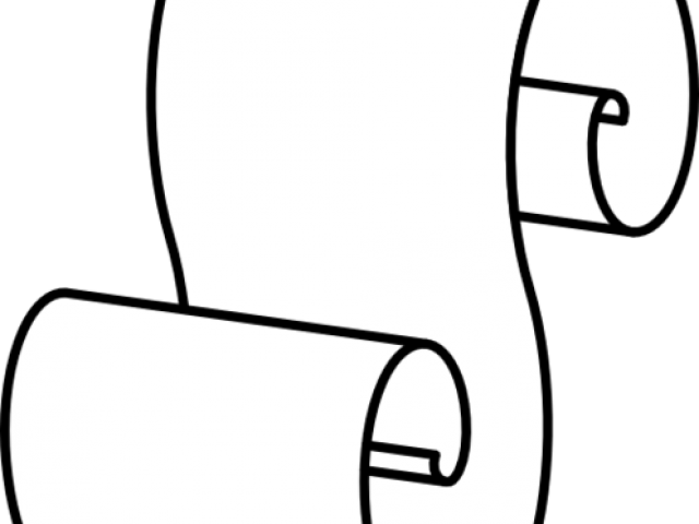 Scroll Clipart Peace Treaty - Paper Scroll Clipart With Outline (640x480), Png Download