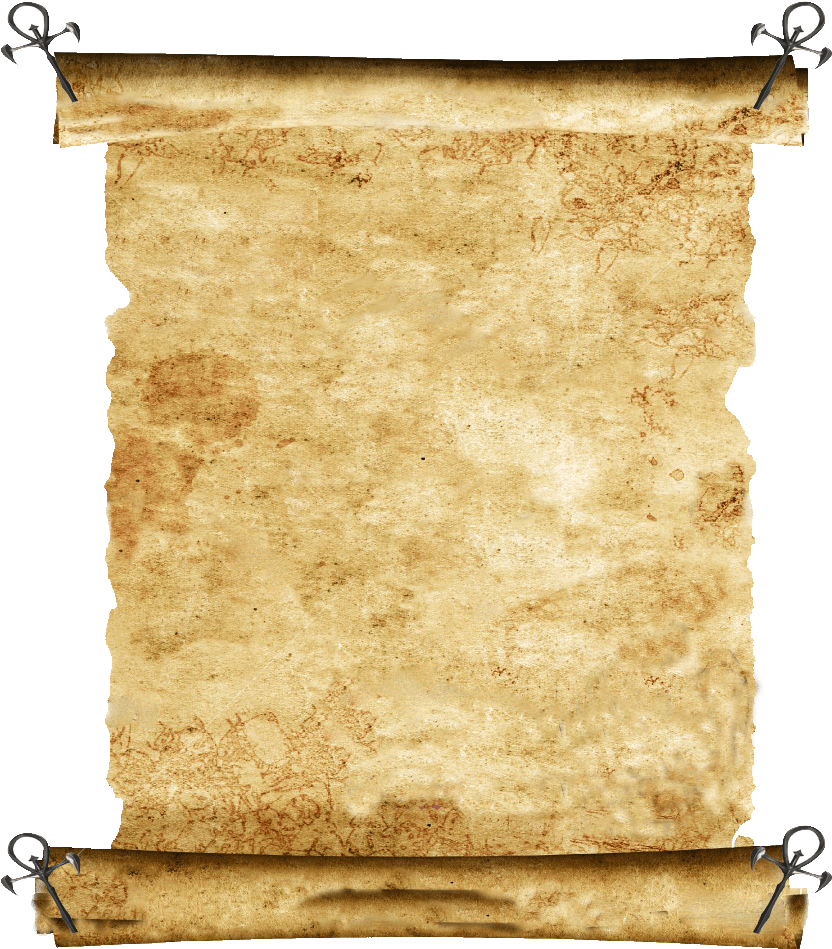Blank Scroll Png Download - Parchment Scroll (862x1024), Png Download