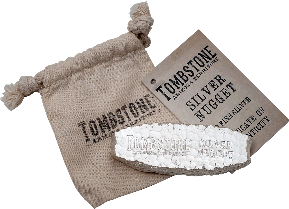 Scottsdale 10oz Tombstone Silver Nugget - Bullion (1000x1000), Png Download