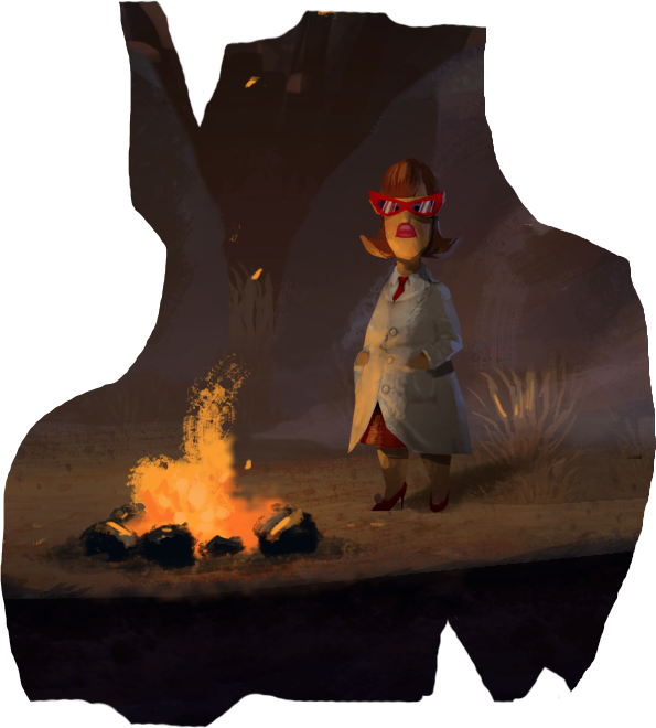 Broken Age To Be Split In Two - Game Cave Concept Art (595x660), Png Download