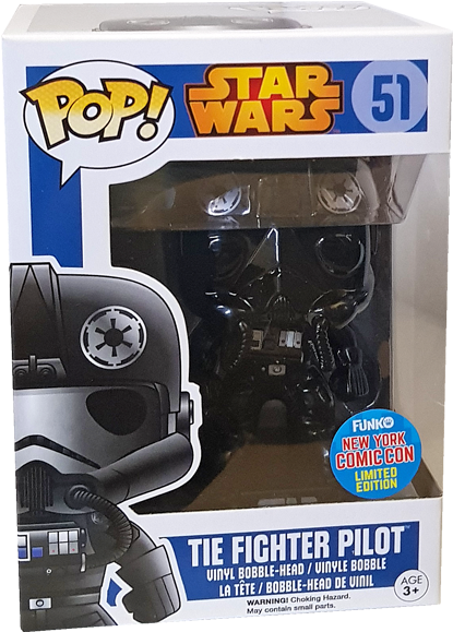 Tie Fighter Pilot Nycc 2015 Exclusive Pop Vinyl Figure - Funko Pop Bobble Head Figurine - Starwars: Tie Fighter (600x600), Png Download