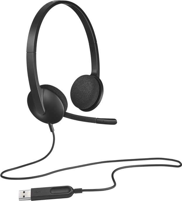 Headphones - Logitech H340 (800x687), Png Download