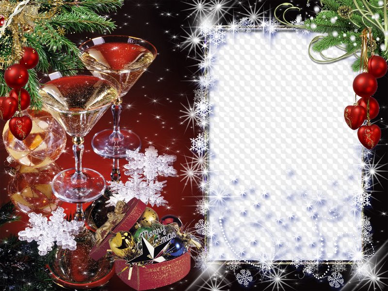 Bright Christmas Free Photo Frame Free Download - Free Xmas Border Templates Photoshop (800x600), Png Download