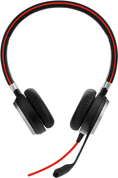 Jabra Evolve 40 Ms Headset (550x627), Png Download