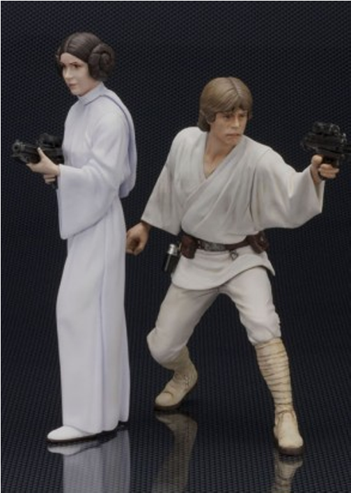Add To Cart - Star Wars Artfx+ Statue: Luke Skywalker And Princess (600x803), Png Download