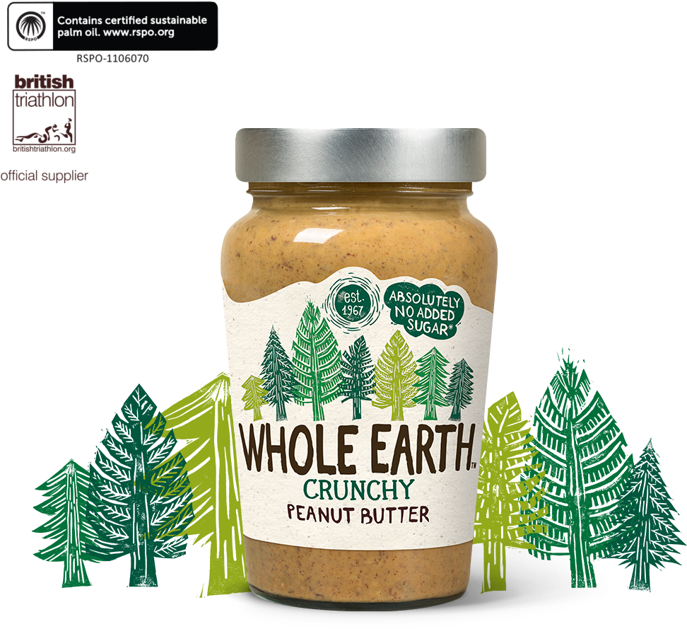 Original Crunchy Peanut Butter 340g - Whole Earth Peanut Butter (1024x1024), Png Download